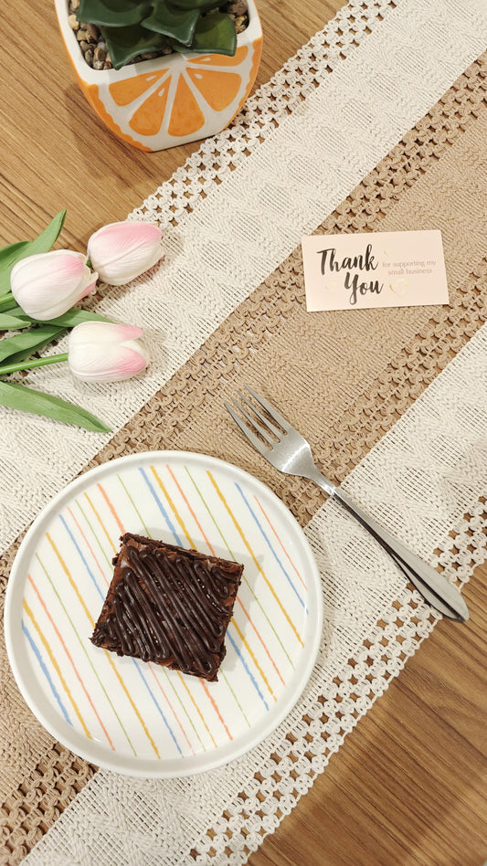 Classic Fudge Brownies Box With Rich Chocolate Ganache Topping